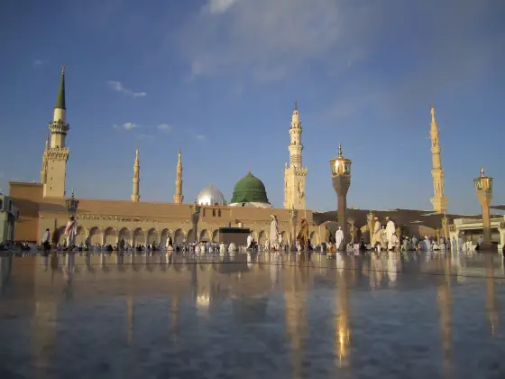 The Green Dome of Al-Masjid an-Nabawi in Madinah